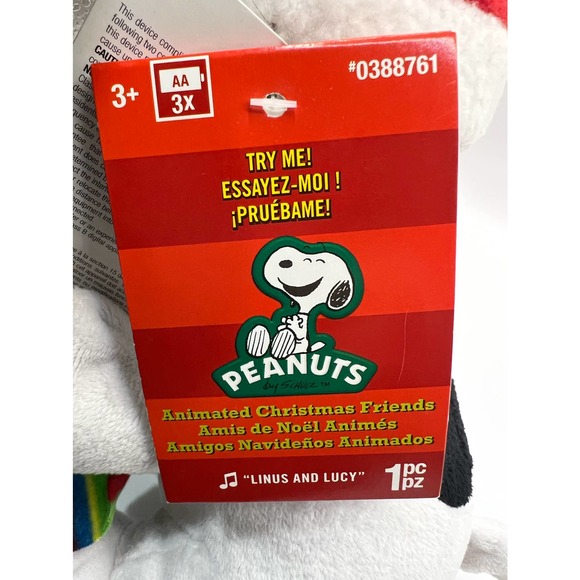 Gemmy 2012 Musical Snoopy Christmas Holiday 11" Snoopy plush - Picture 4 of 5